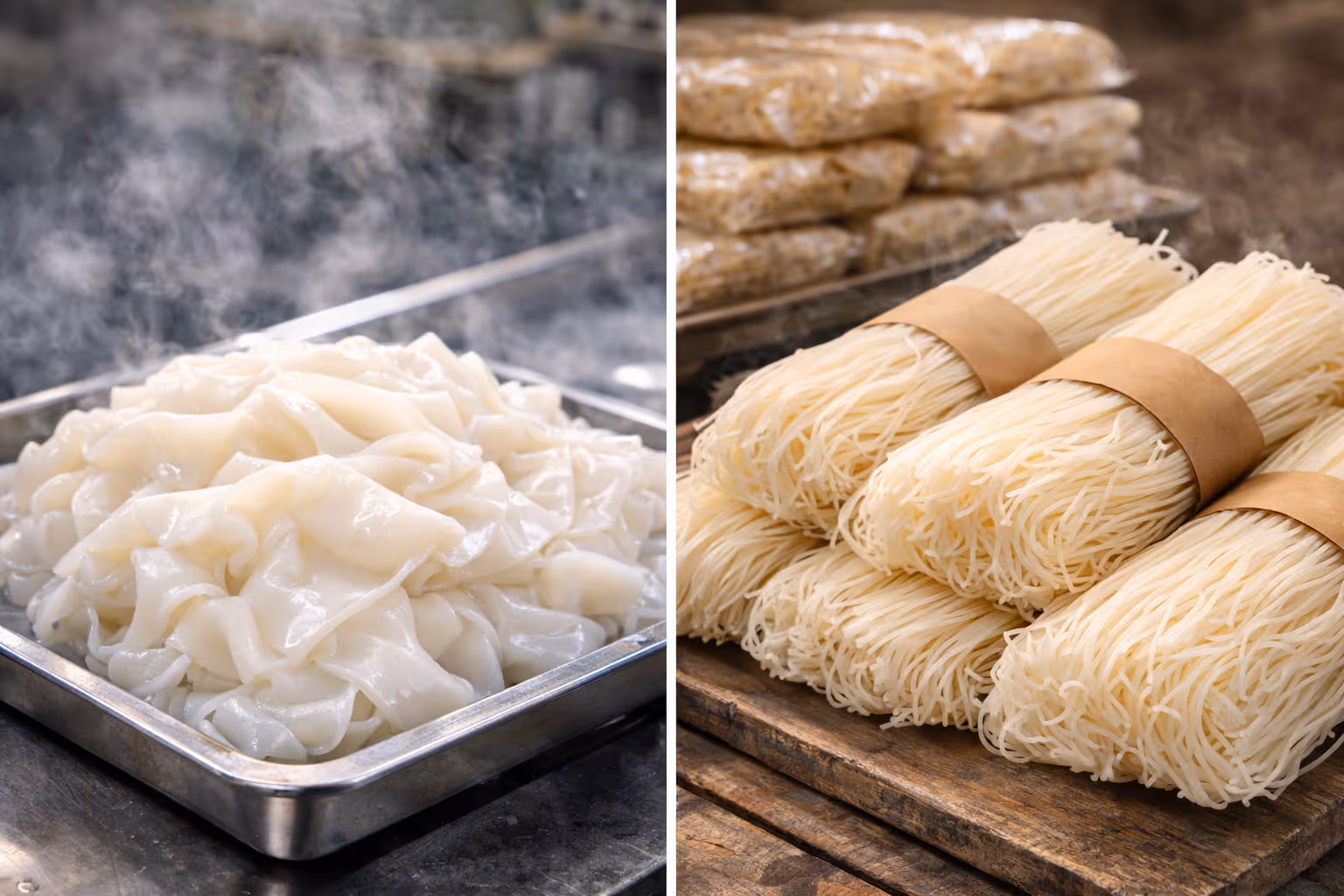 Fresh Rice Noodles vs. Dried Rice Noodles: How Do the Production Processes Differ?